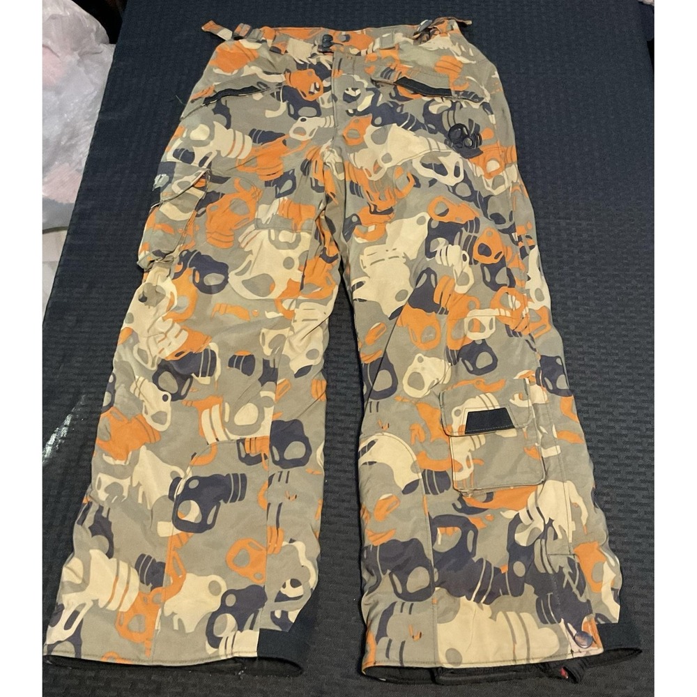 Columbia Snow Pants Youth 10/12 Multicolor Camo Cargo Waterproof Ski Winter
